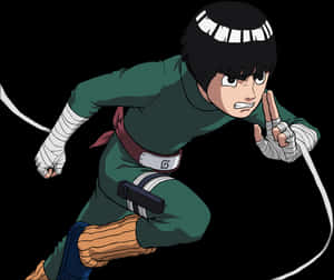 Rock Lee Action Pose PNG image with transparent background