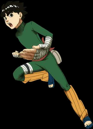 Rock Lee Action Pose PNG image with transparent background