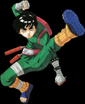 Rock Lee Dynamic Entry PNG image with transparent background