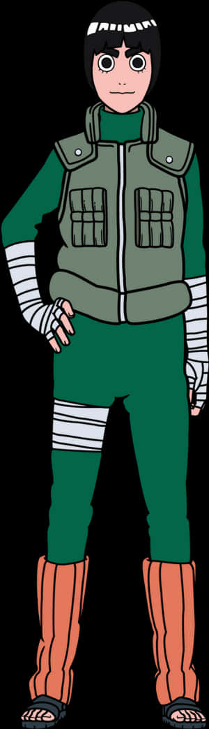Rock_ Lee_ Naruto_ Character PNG image with transparent background