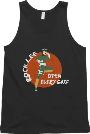 Rock Lee Open Every Gate Tank Top PNG Image