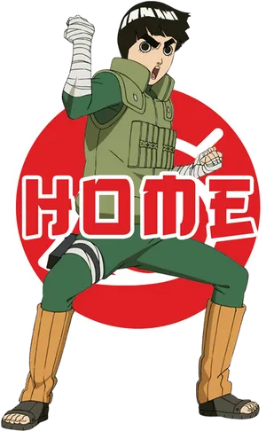 Rock Lee Readyfor Action PNG Image