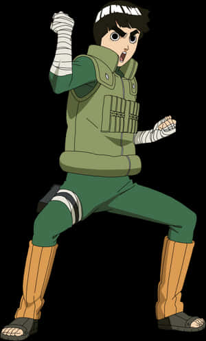 Rock Lee Readyfor Battle PNG image with transparent background