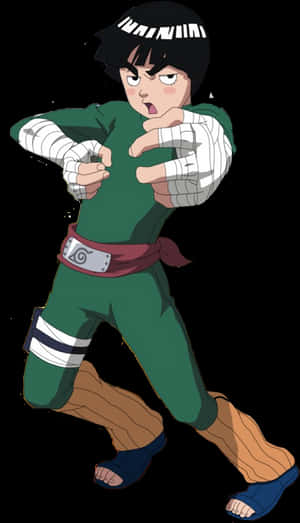 Rock Lee Readyfor Battle PNG image with transparent background