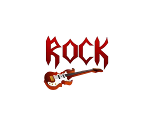 Rock Music Guitar Graphic PNG Image