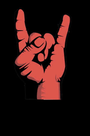 Rock On Hand Gesture Illustration PNG image with transparent background