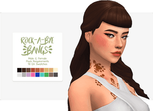 Sims 4 Bangs Maxis Match, HD Png Download PNG image with transparent background