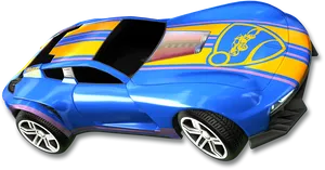 Rocket League Blue Car Design PNG Image