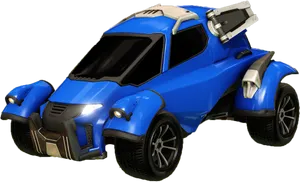 Rocket League Blue Car Render PNG Image