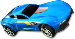 Rocket League Blue Car Render PNG Image