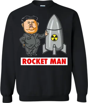 Rocket Man Sweatshirt Design PNG Image