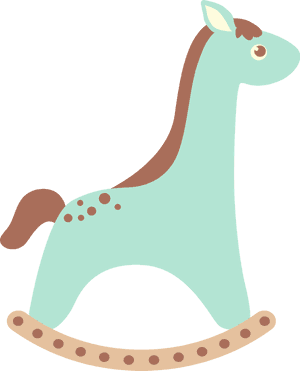Rocking Horse Illustration PNG image with transparent background