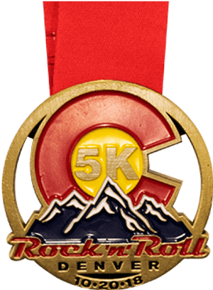 Rockn Roll Denver5 K Medal2018 PNG image with transparent background