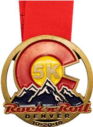 Rockn Roll Denver5 K Medal2018 PNG Image