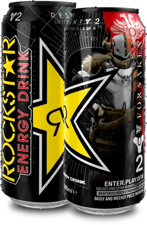 Rockstar Energy Drink Destiny2 Promotion Can PNG Image