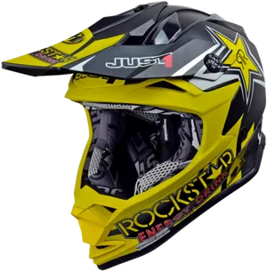 Rockstar Energy Motocross Helmet PNG Image