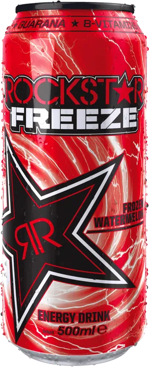 Rockstar Freeze Energy Drink Watermelon Can PNG Image