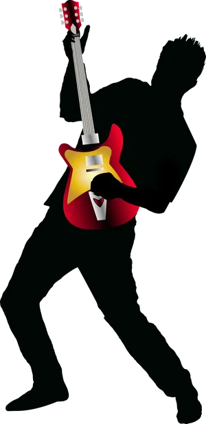 Rockstar Silhouette Guitarist.png PNG Image