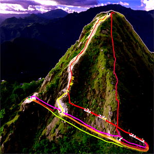 Rocky Hill Climbing Route PNG 50 PNG with transparent background
