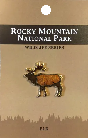 Rocky Mountain National Park Elk Pin PNG Image