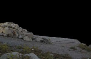 Rocky_ Outcrop_at_ Dusk PNG image with transparent background