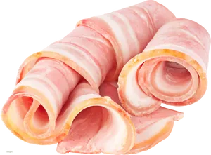 Rolled Bacon Slices PNG Image