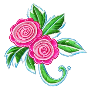 Rolled Flower Embroidery Template Png Okb97 PNG Image