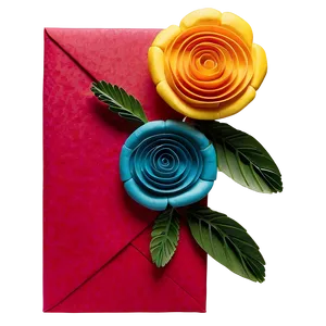 Rolled Flower Greeting Card Accent Png 06282024 PNG Image