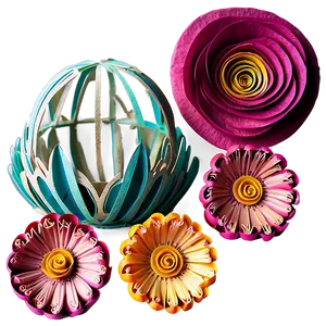 Rolled Flower Wedding Decor Png Aju36 PNG Image