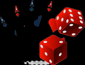 Rolling Diceand Casino Symbols PNG image with transparent background