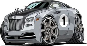 Rolls Royce Wraith Racing Concept Illustration PNG Image