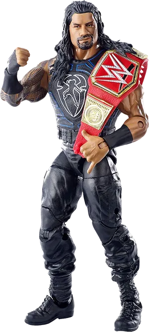 Roman Reigns W W E Champion Figure PNG Image