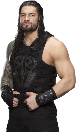 Roman Reigns Wrestler Portrait PNG Image