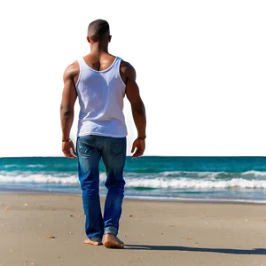 Romantic Beach Walk Png Spx PNG Image