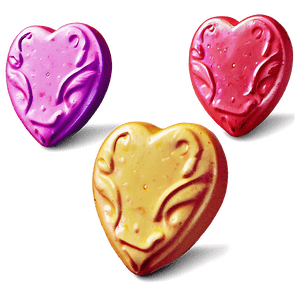 Romantic Candy Hearts PNG tsi9 PNG