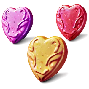 Romantic Candy Hearts Png Tsi9 PNG Image