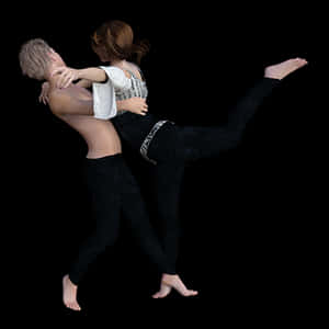 Romantic Couple Dance Pose PNG image with transparent background