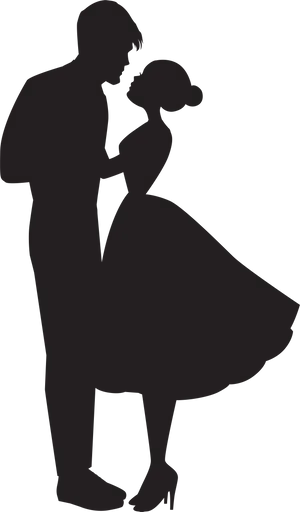 Romantic Couple Silhouette.png PNG Image