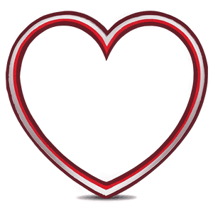 Romantic Heart Outline PNG bea PNG