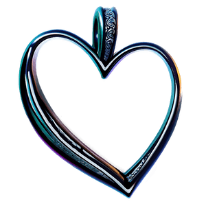 Romantic Heart Outline PNG pel PNG