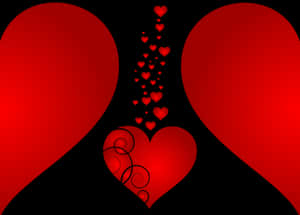 Romantic Hearts Artwork PNG image with transparent background