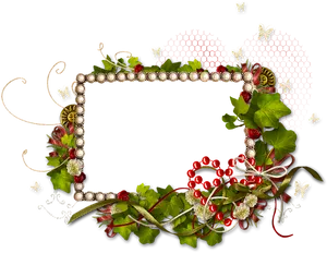 Romantic Nature Inspired Love Frame PNG Image