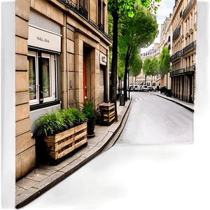 Romantic Paris Street View PNG 48 PNG image with transparent background