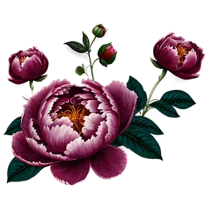 Romantic Peony Pattern Png 43 PNG Image