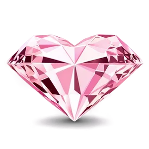 Romantic Pink Heart Diamond Design Png 53 PNG Image