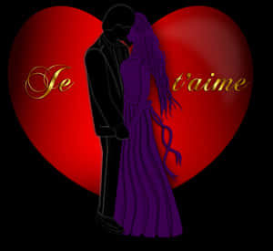 Romantic Silhouette Love Declaration.jpg PNG image with transparent background