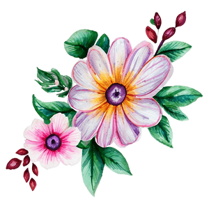 Romantic Watercolor Flowers PNG esp18 PNG image with transparent background