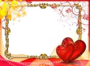 Romantic Wedding Frame Design PNG Image