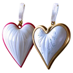 Romantic White Hearts Png Fgm PNG Image