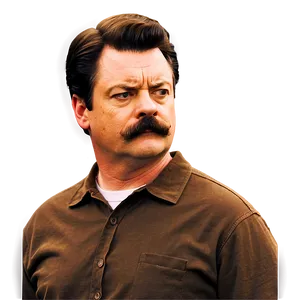 Ron Swanson A PNG Image